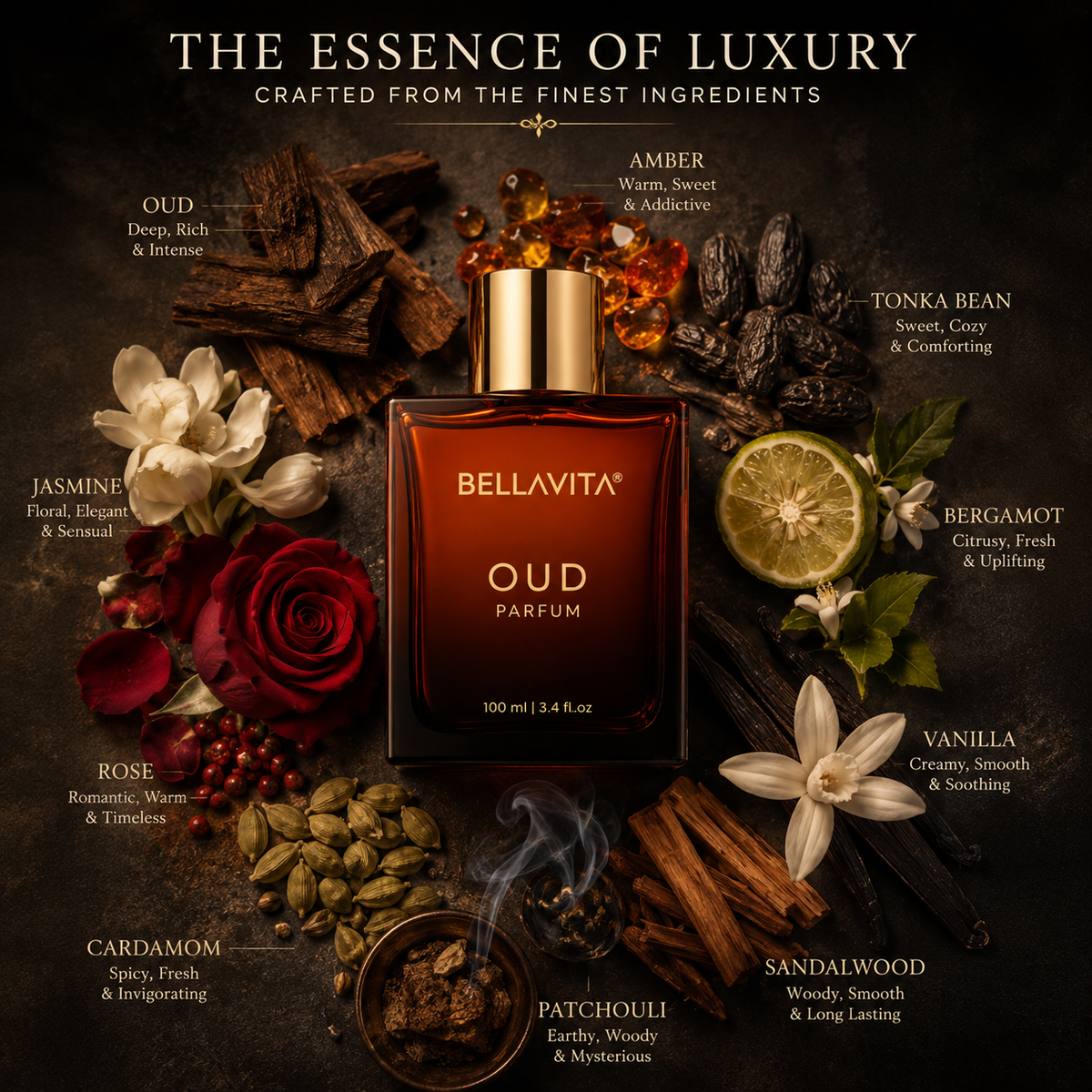 BELLAVITA OUD Parfum – Unisex Luxury Oud Fragrance