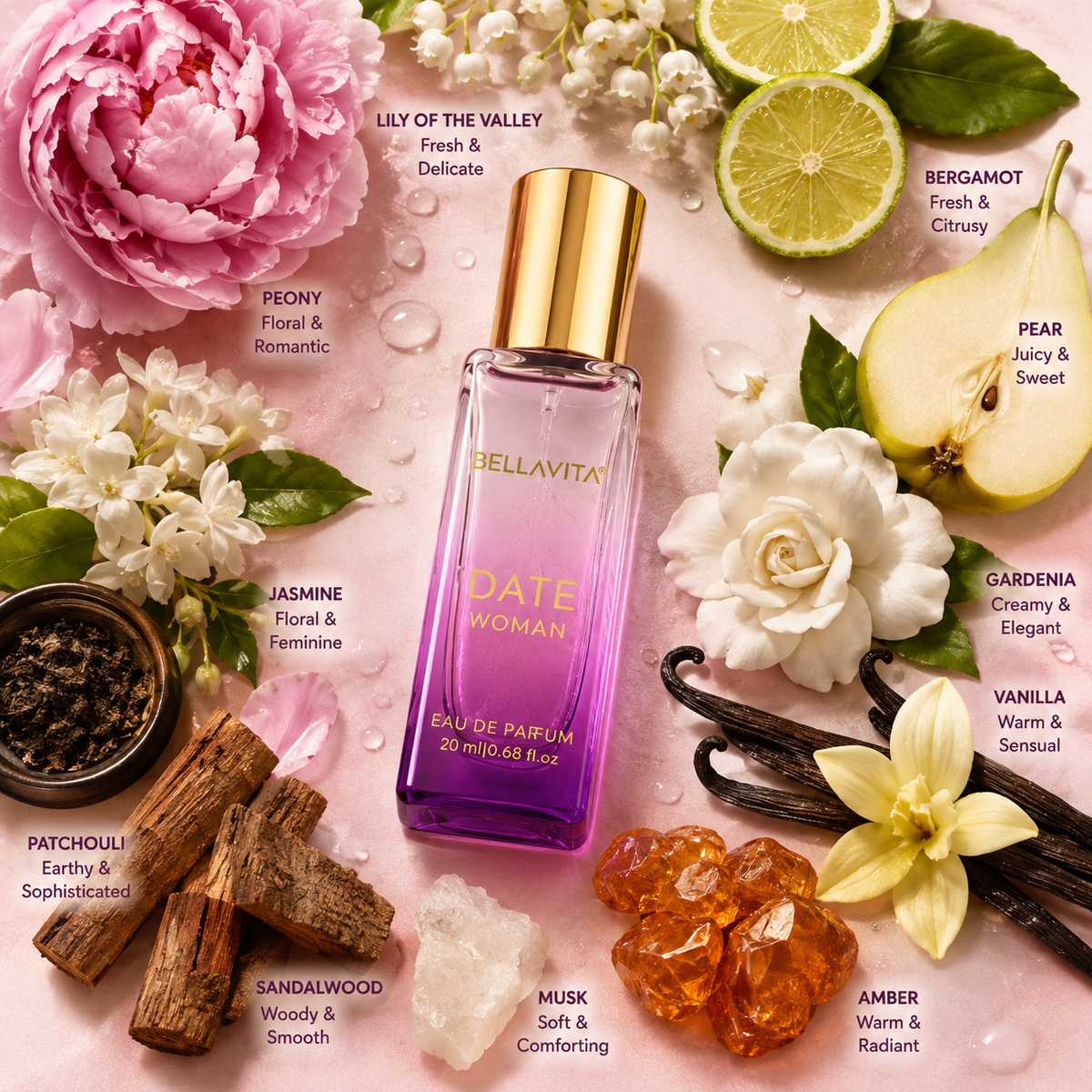 Bella Vita DATE Woman Perfume for Women – Eau de Parfum 20ml