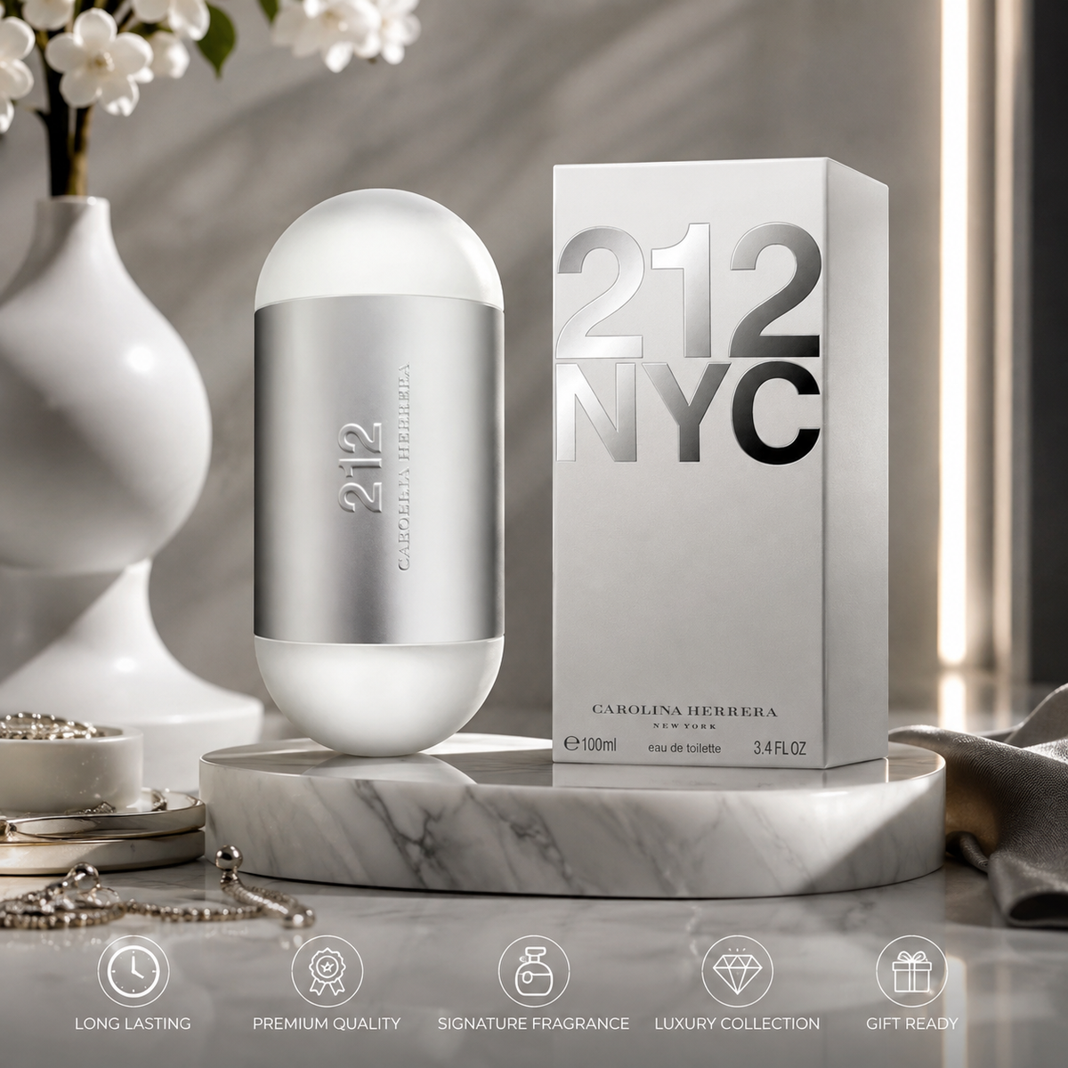 Carolina Herrera 212 NYC Eau de Toilette for Women 100ml