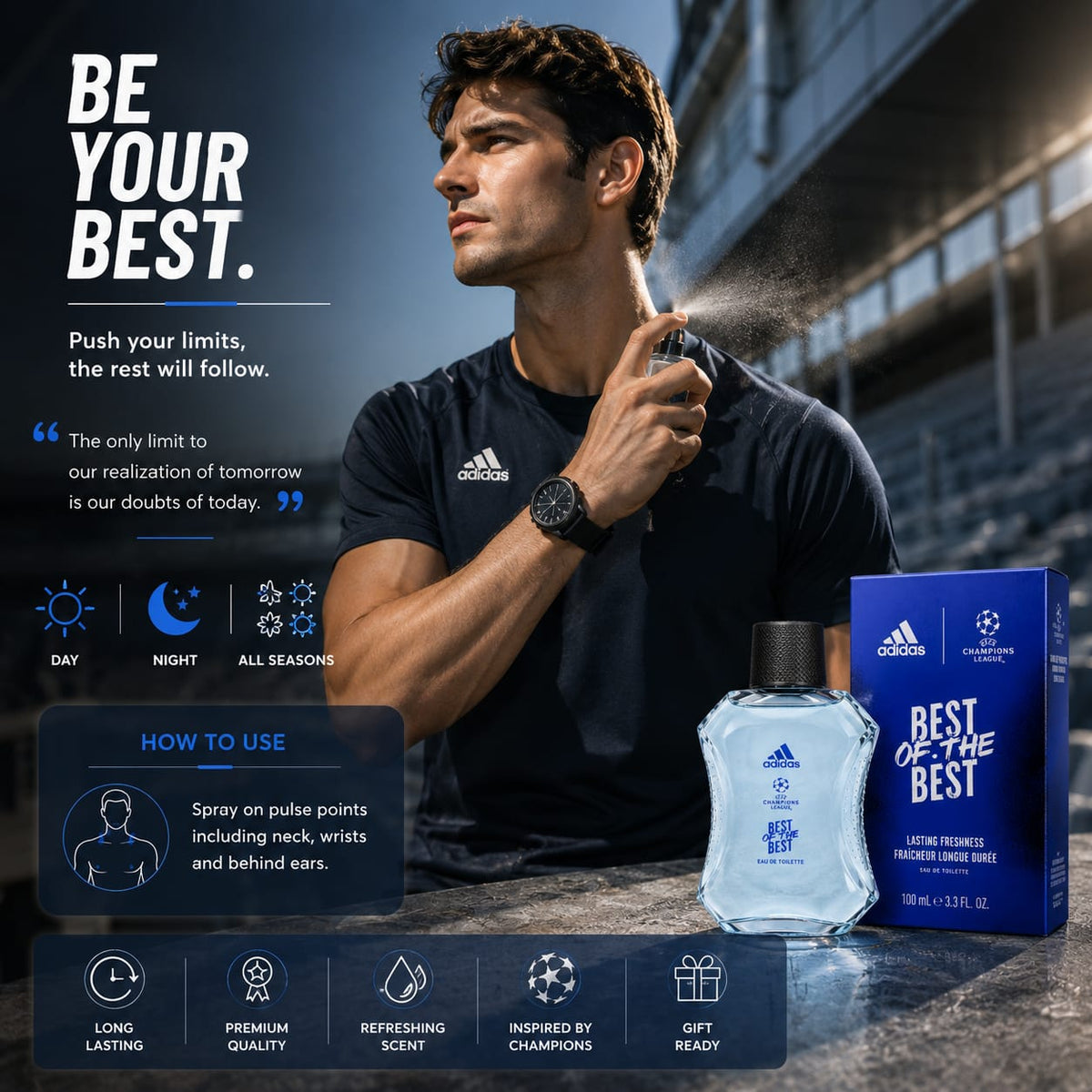 Adidas  Best of the Best Eau de Toilette for Men 100ml