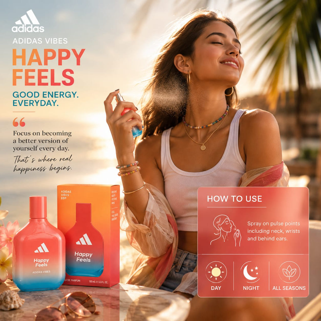 Adidas Vibes Eau de Parfum 100ml – Happy Feels