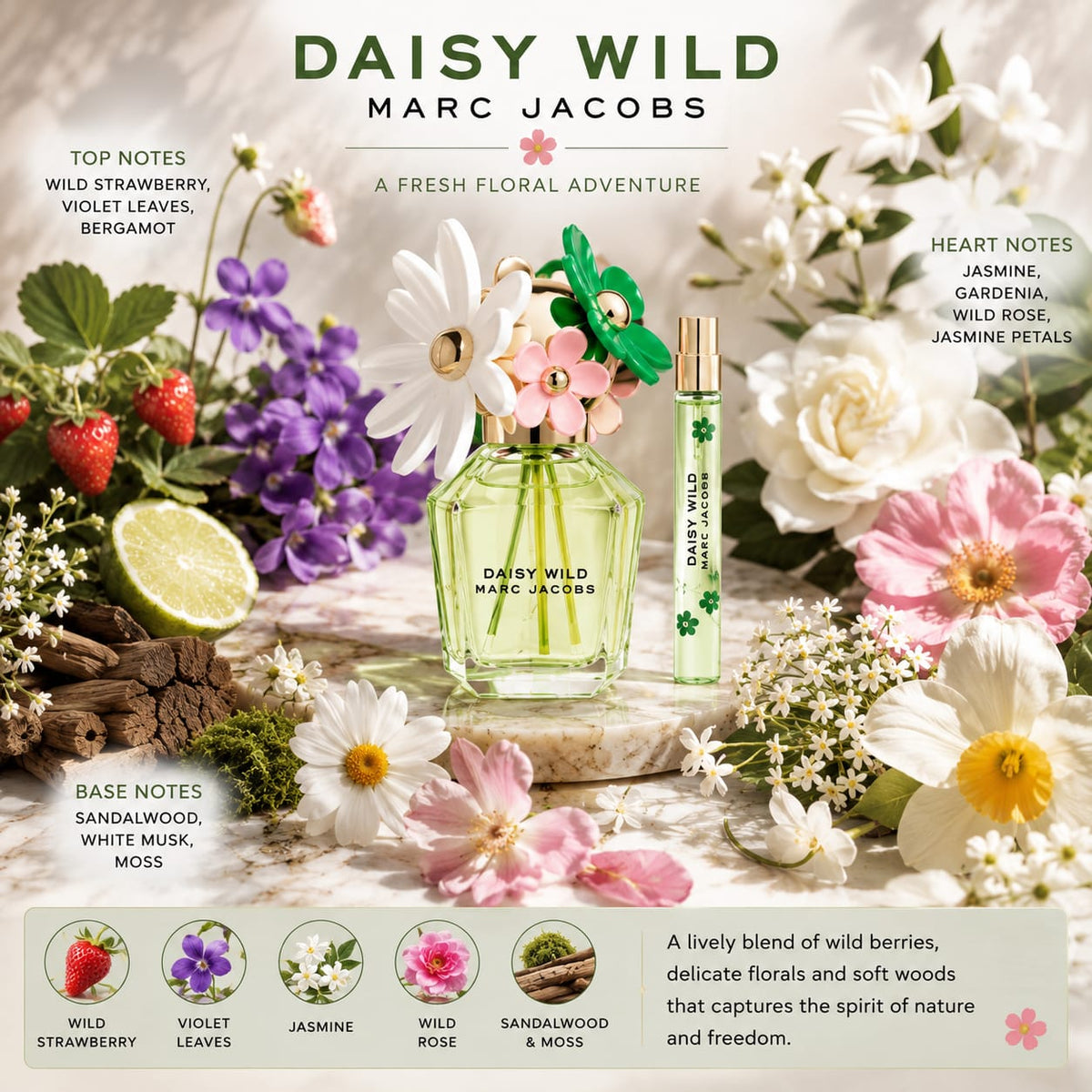 Marc Jacobs Daisy Wild Perfume Gift Set 50ml + 10ml