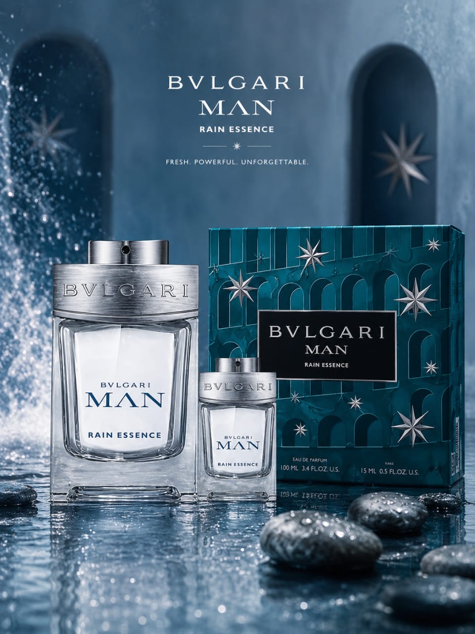 BVLGARI MAN RAIN ESSENCE Eau de Parfum Gift Set – 100ml + 15ml