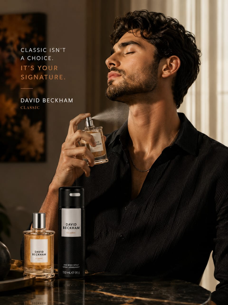 David Beckham Classic Eau de Toilette Gift Set – 50ml + 150ml Deodorant Body Spray