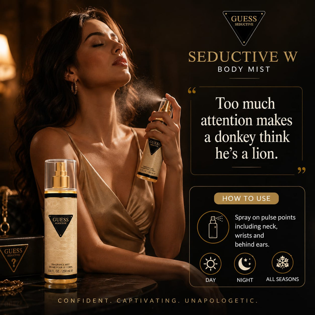 GUESS Seductive W Fragrance Mist for Women – 250 ml