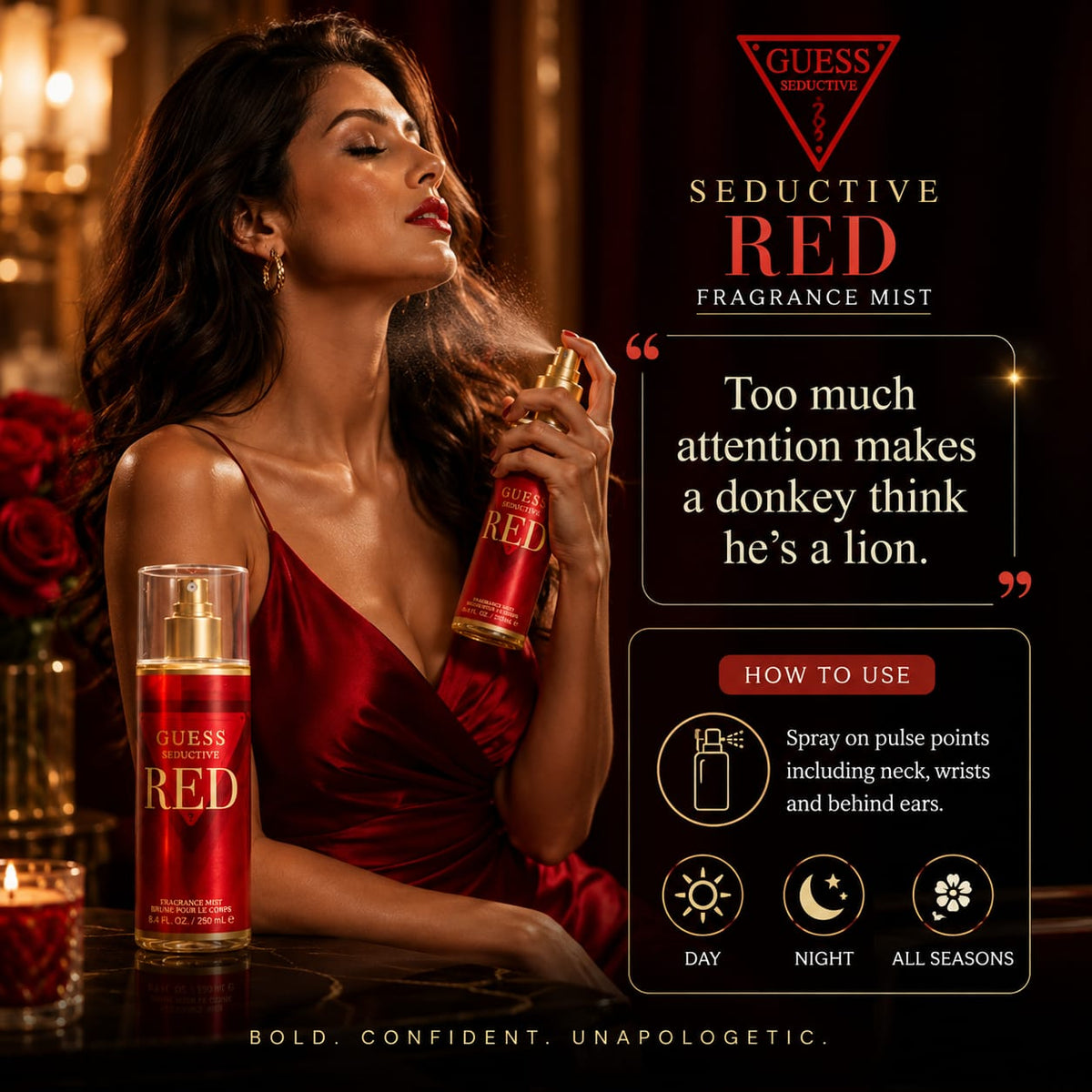 GUESS Seductive Red Fragrance Mist for Women – 250 ml