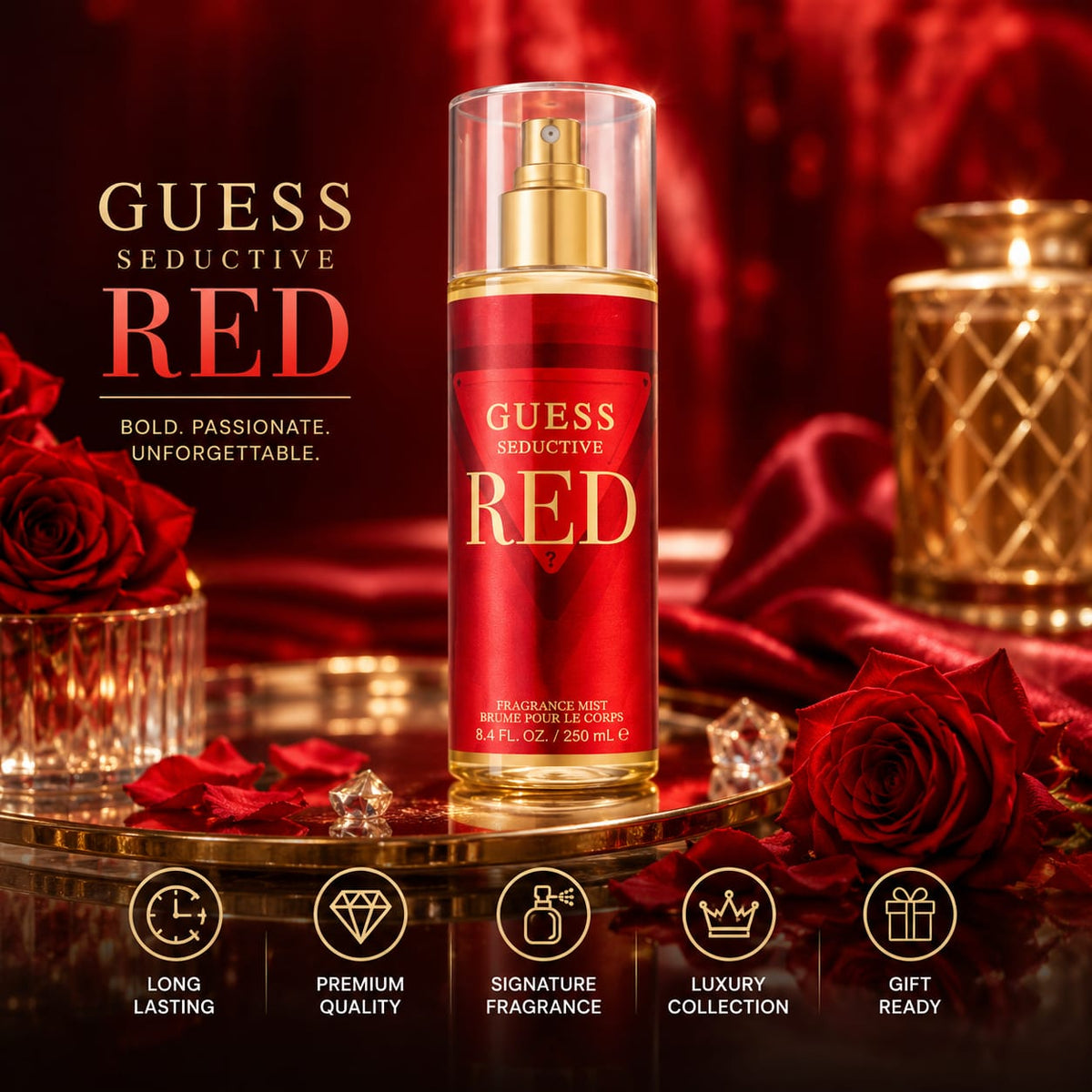 GUESS Seductive Red Fragrance Mist for Women – 250 ml