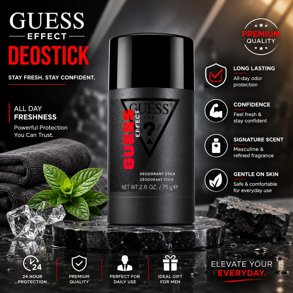 GUESS Effect Deodorant Stick for Men – 2.6 oz / 75 g