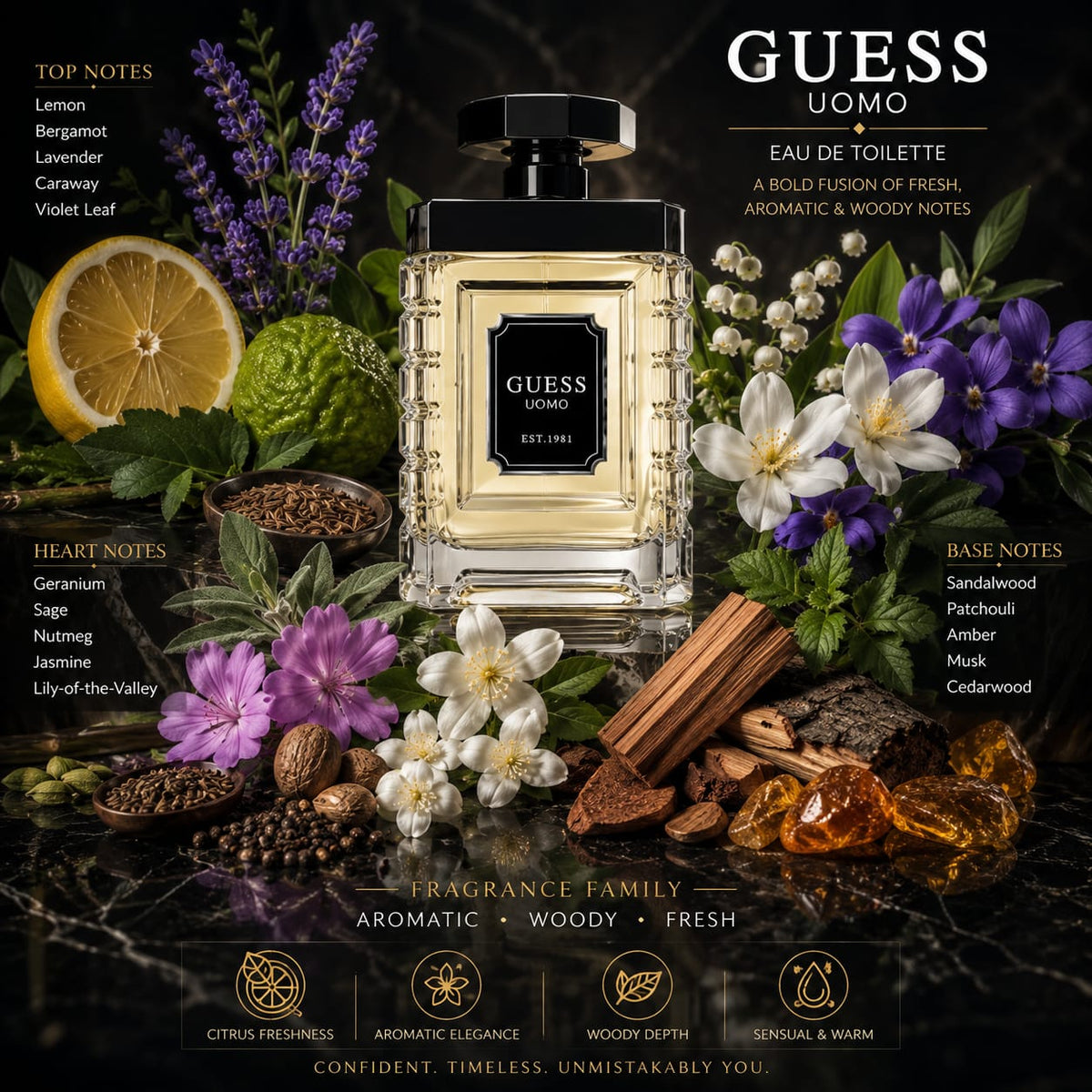 GUESS Uomo Eau de Toilette for Men – 100ml