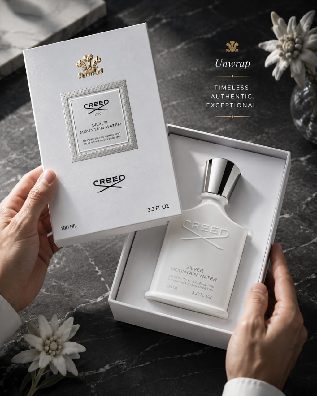 Creed Silver Mountain Water Eau de Parfum 100ml – Unisex Citrus, Fruity & Woody Fragrance