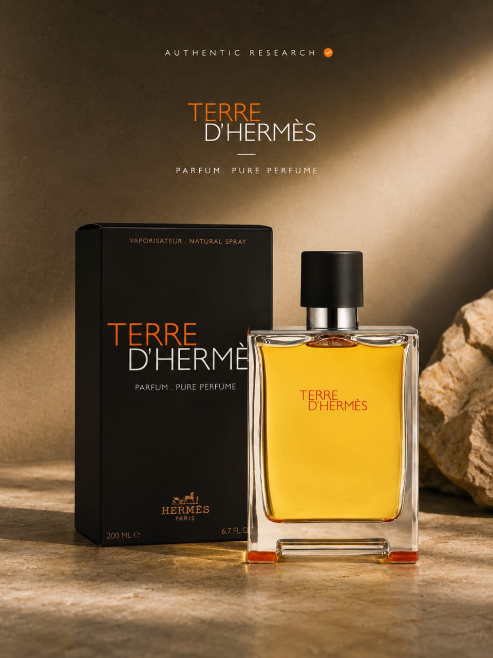 Hermès Terre d’Hermès Parfum 200 ml for Men – Warm Woody Fragrance