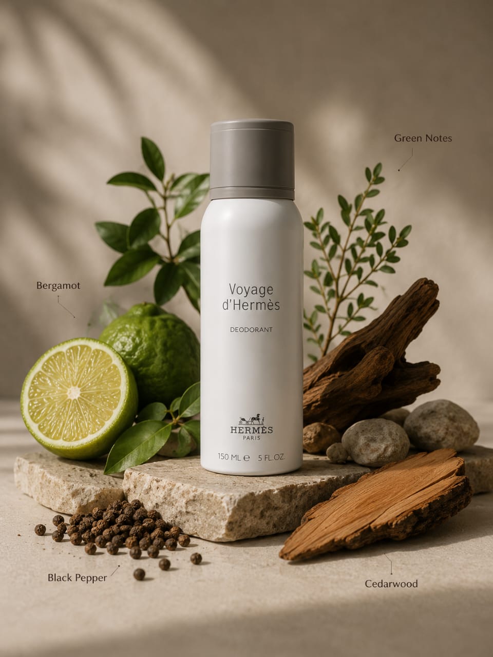 Hermès Voyage d’Hermès Deodorant Spray 150ml – Fresh & Delicate Fragrance