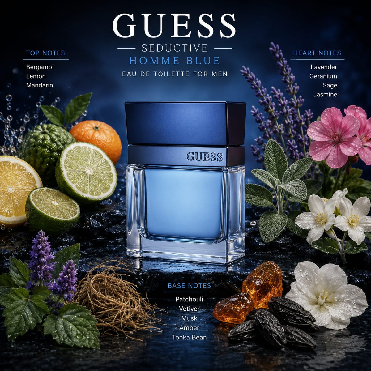 GUESS Seductive Homme Blue Eau de Toilette for Men 100ml