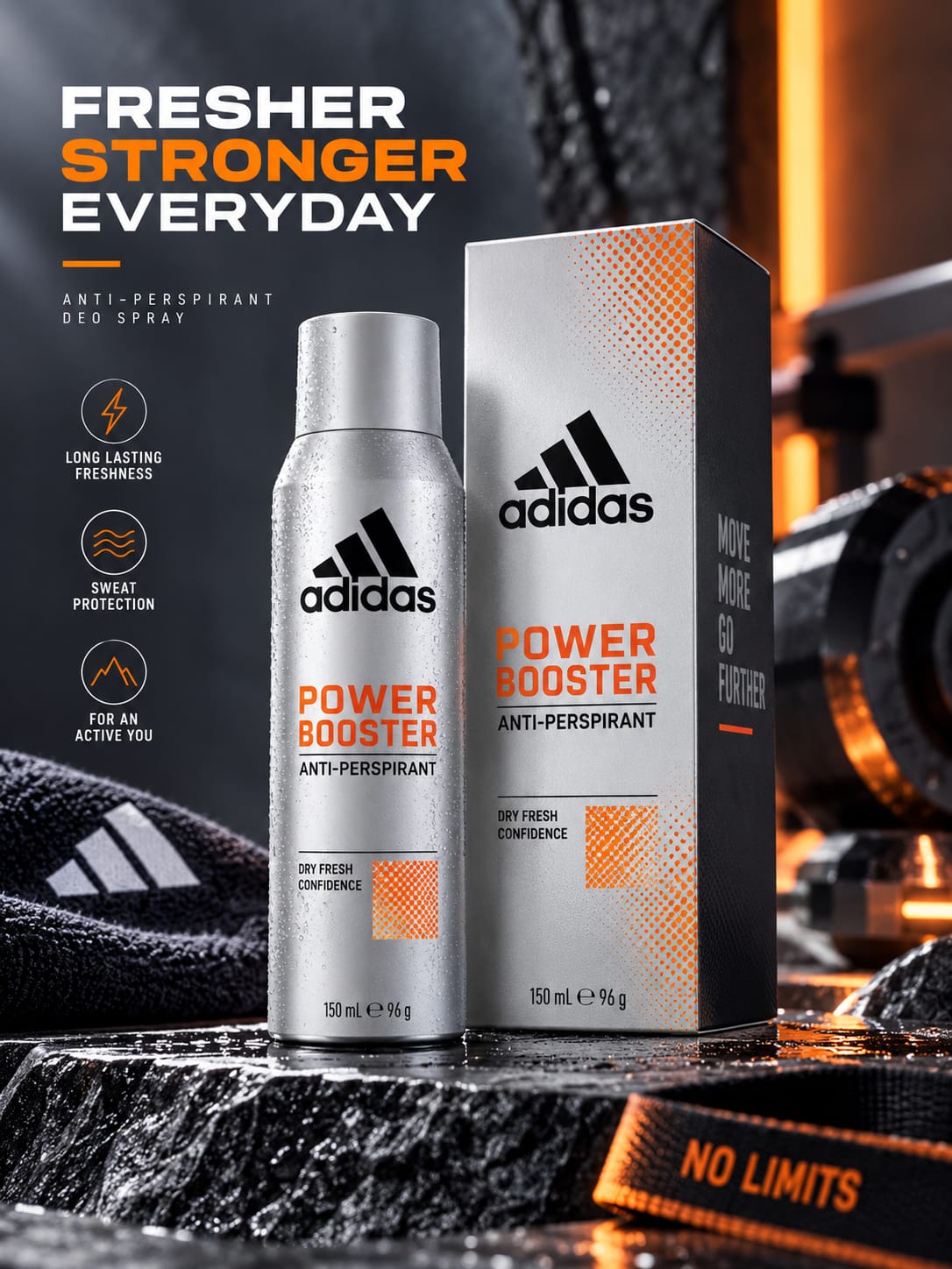 Adidas Power Booster Anti-Perspirant Deodorant Spray 150ml