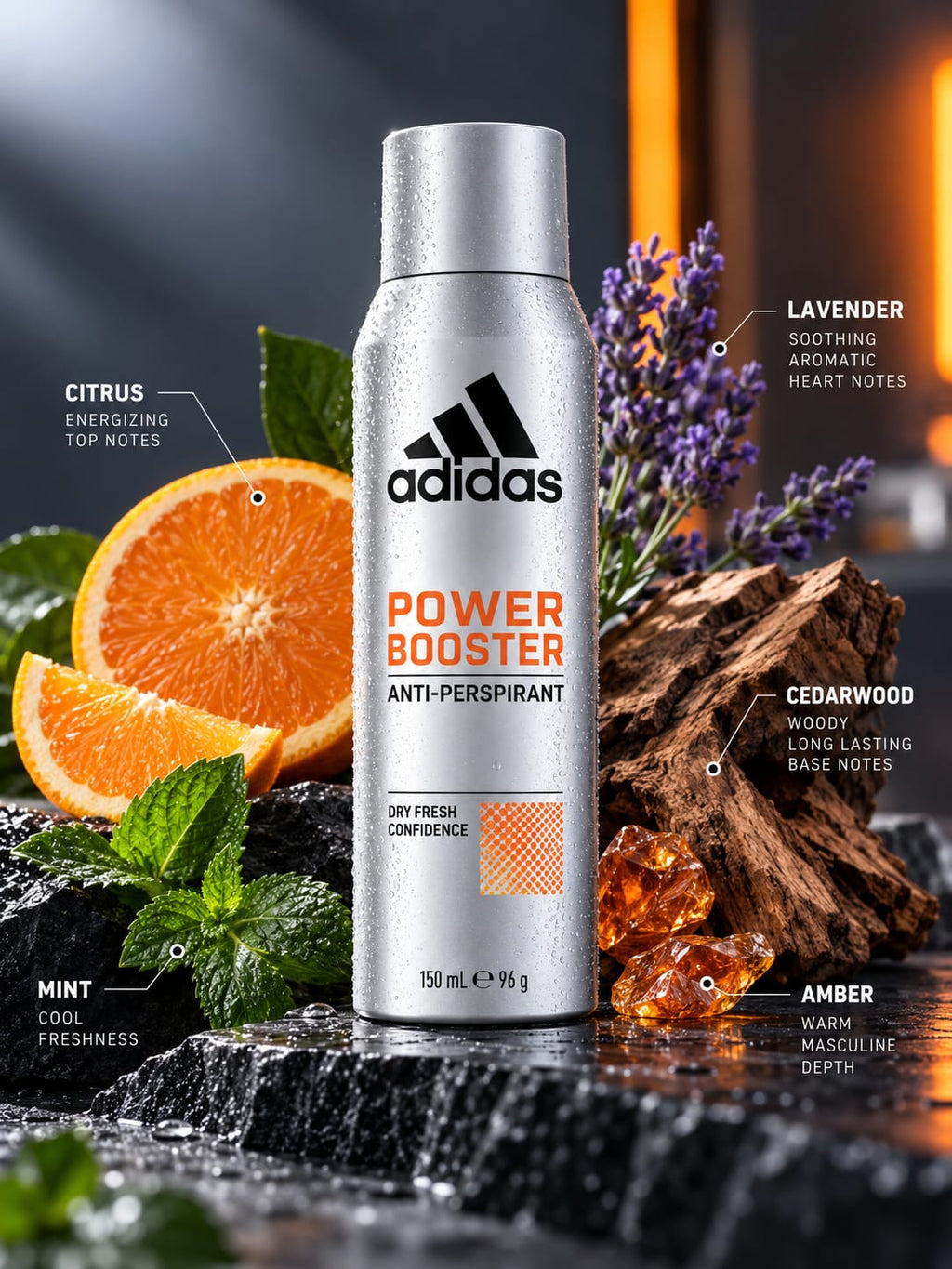 Adidas Power Booster Anti-Perspirant Deodorant Spray 150ml