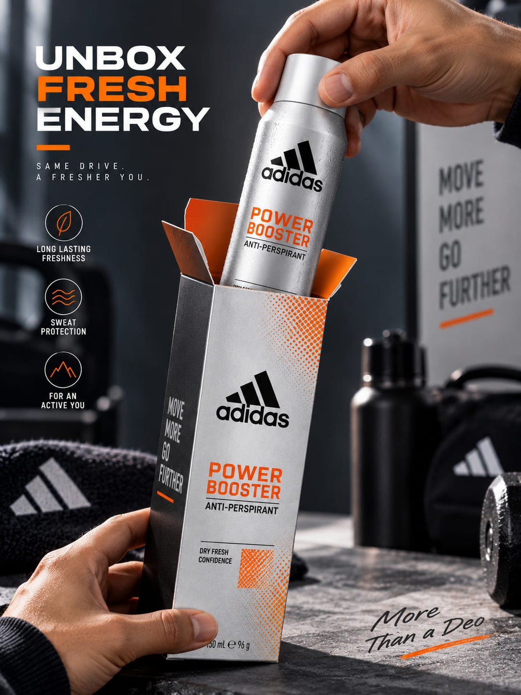 Adidas Power Booster Anti-Perspirant Deodorant Spray 150ml