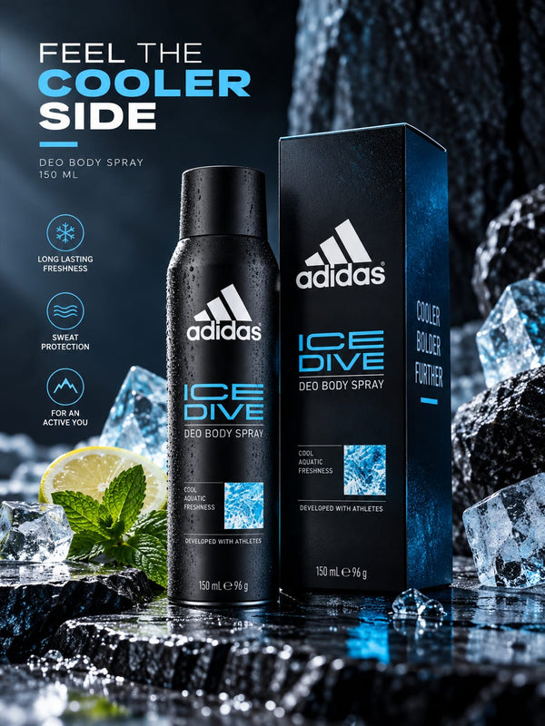 Adidas Ice Dive Deo Body Spray 150 ml – Cool Aquatic Freshness