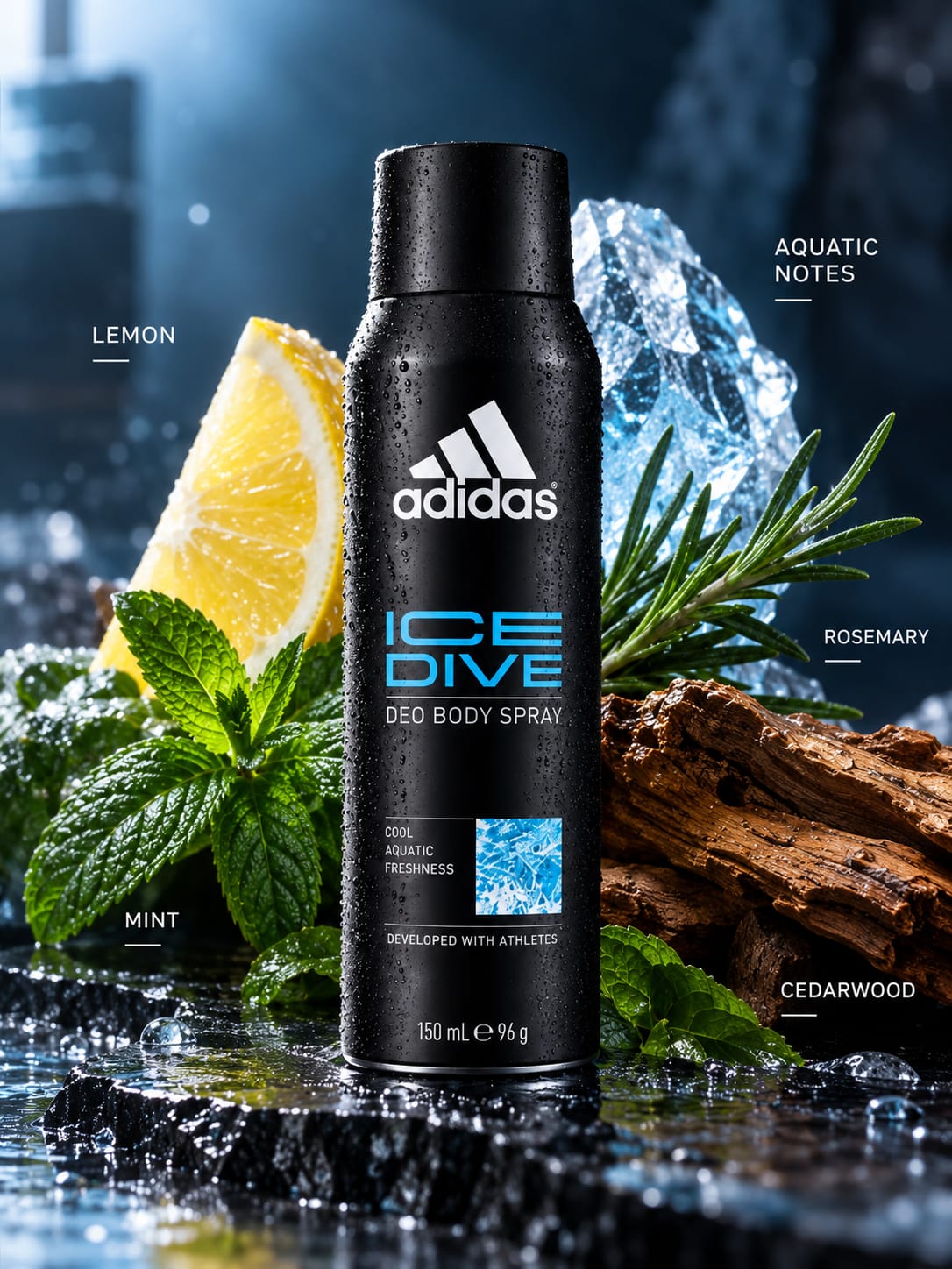 Adidas Ice Dive Deo Body Spray 150 ml – Cool Aquatic Freshness