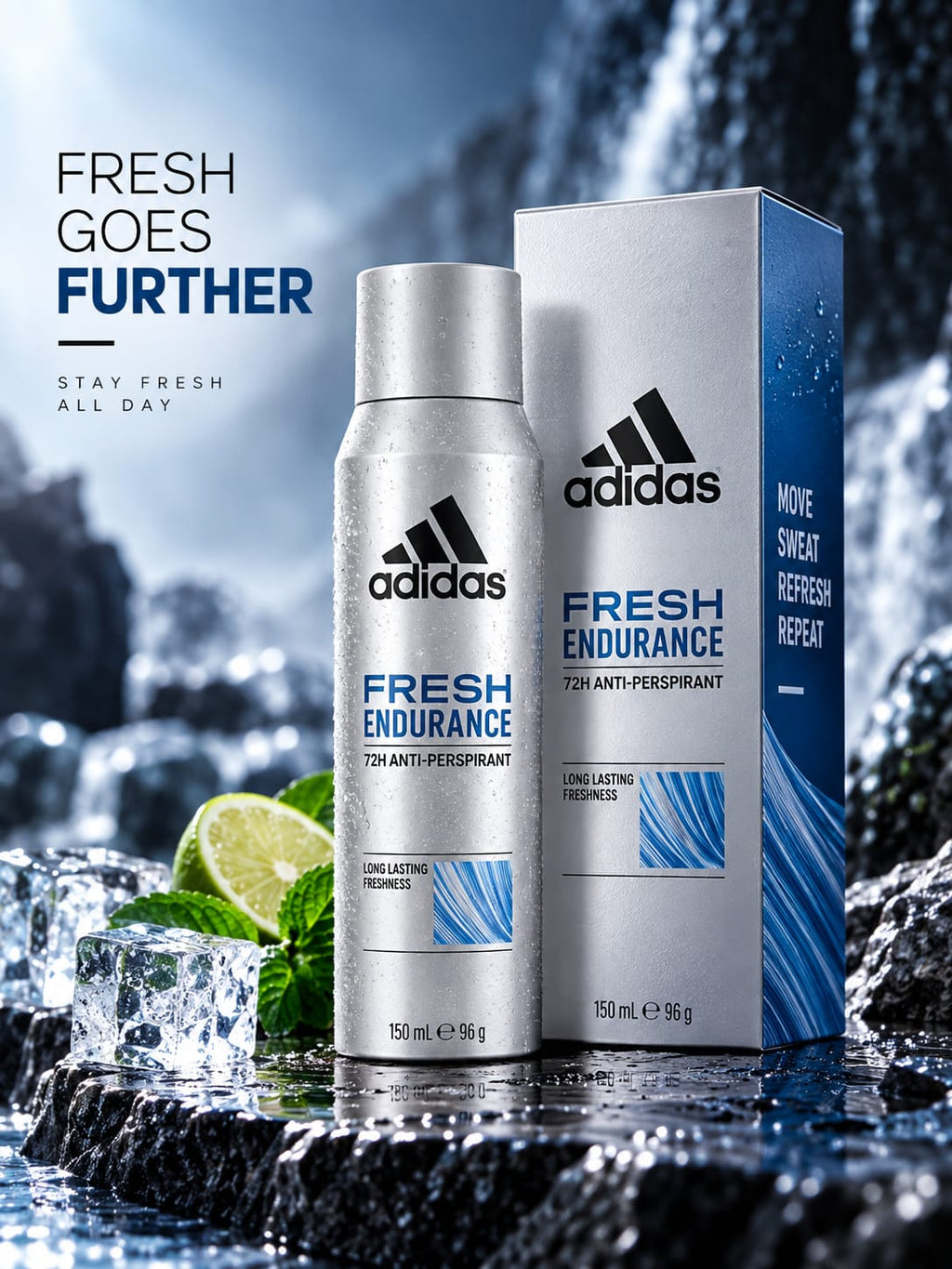 Adidas Fresh Endurance 72H Anti-Perspirant Deodorant Spray 150ml