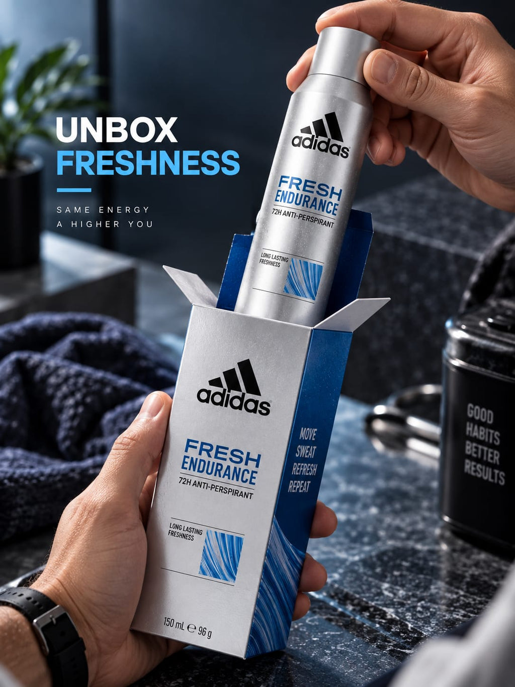 Adidas Fresh Endurance 72H Anti-Perspirant Deodorant Spray 150ml