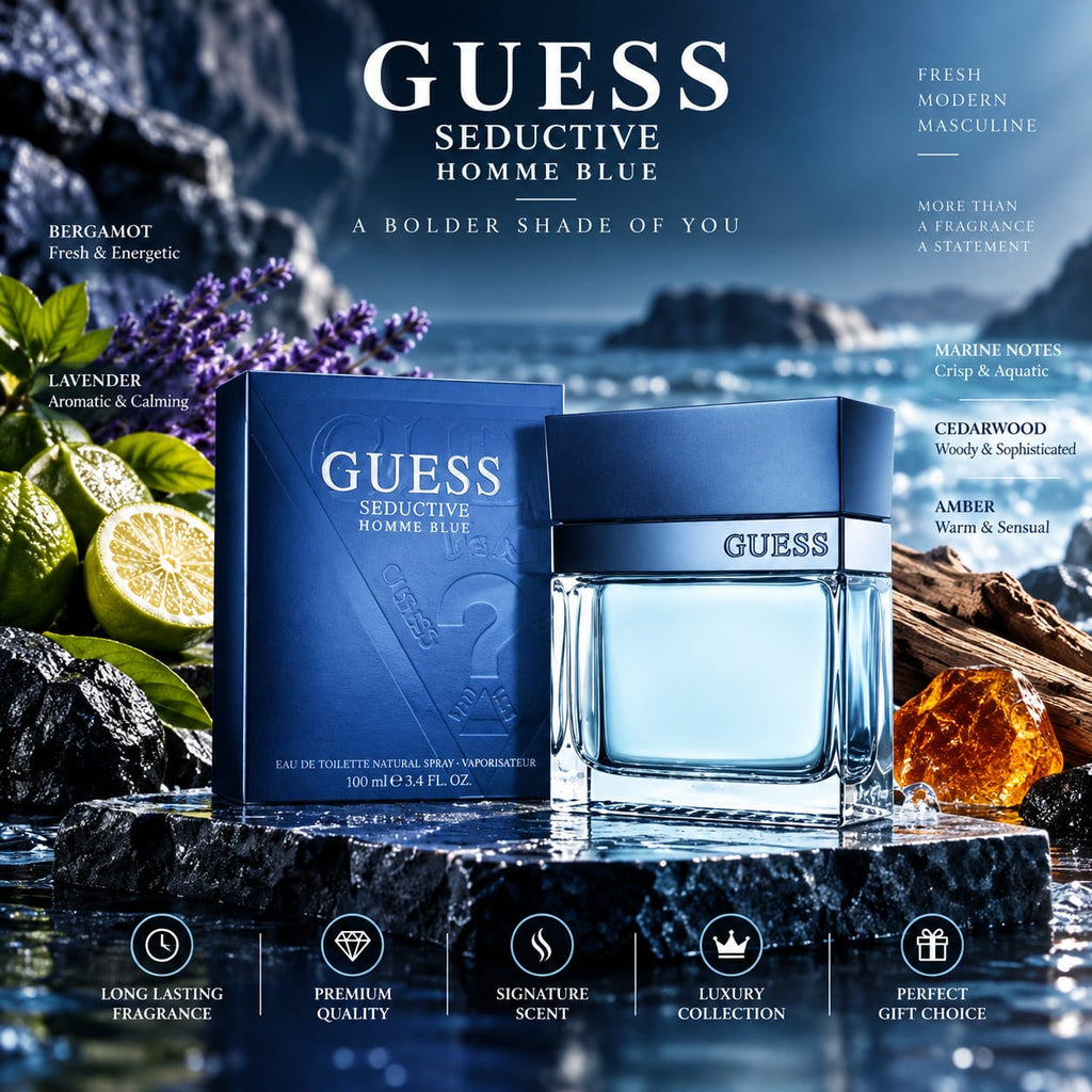 GUESS Seductive Homme Blue Eau de Toilette for Men 100ml