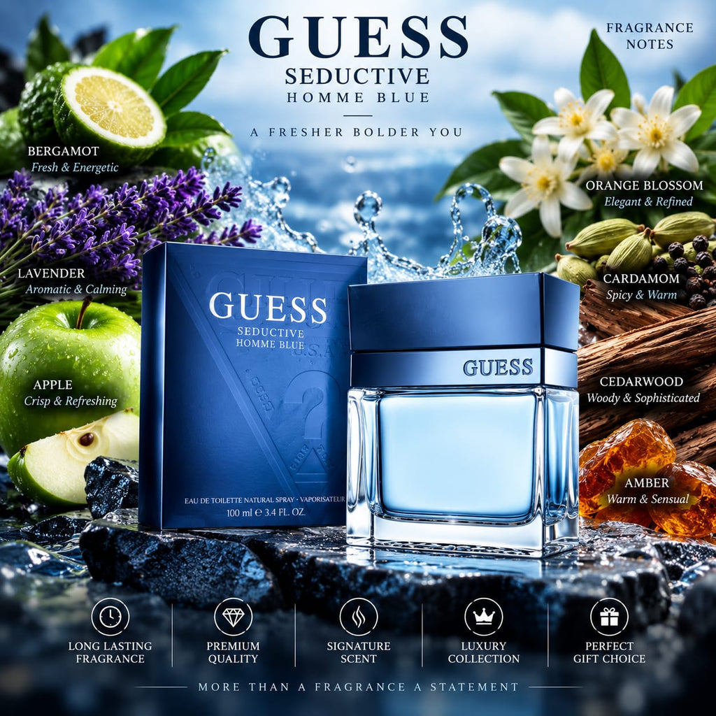 GUESS Seductive Homme Blue Eau de Toilette for Men 100ml