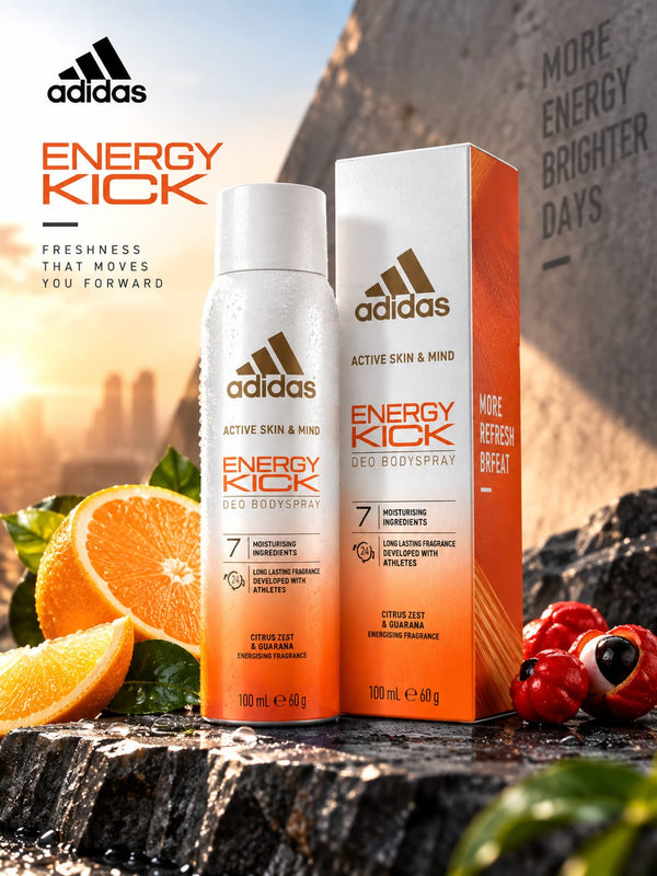 Adidas Energy Kick Deo Body Spray 100 ml – Citrus Zest & Guarana