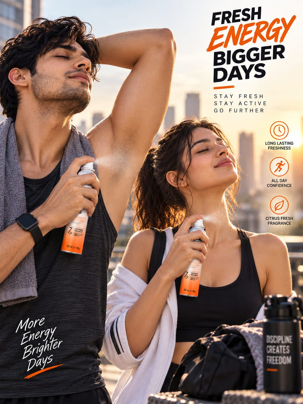Adidas Energy Kick Deo Body Spray 100 ml – Citrus Zest & Guarana