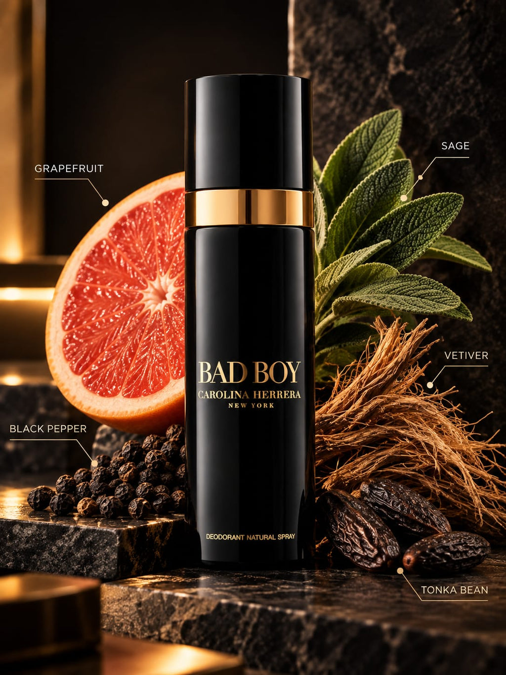 Carolina Herrera Bad Boy Deodorant Natural Spray 100ml for Men