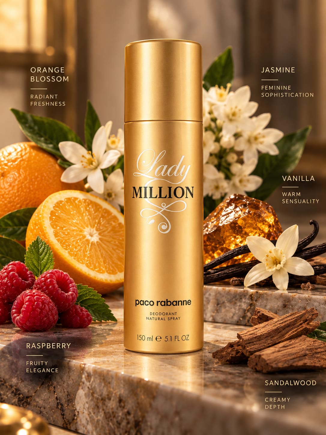 Paco Rabanne Lady Million Deodorant Natural Spray 150ml