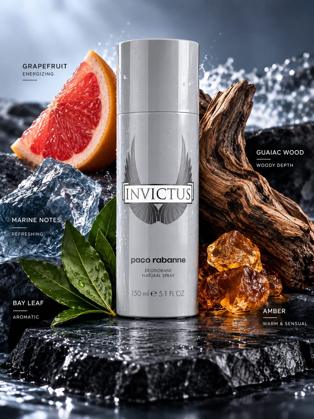 Paco Rabanne Invictus Deodorant Natural Spray 150ml
