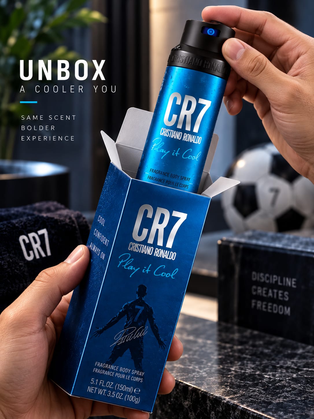 CR7 Cristiano Ronaldo Play It Cool Fragrance Body Spray 150ml