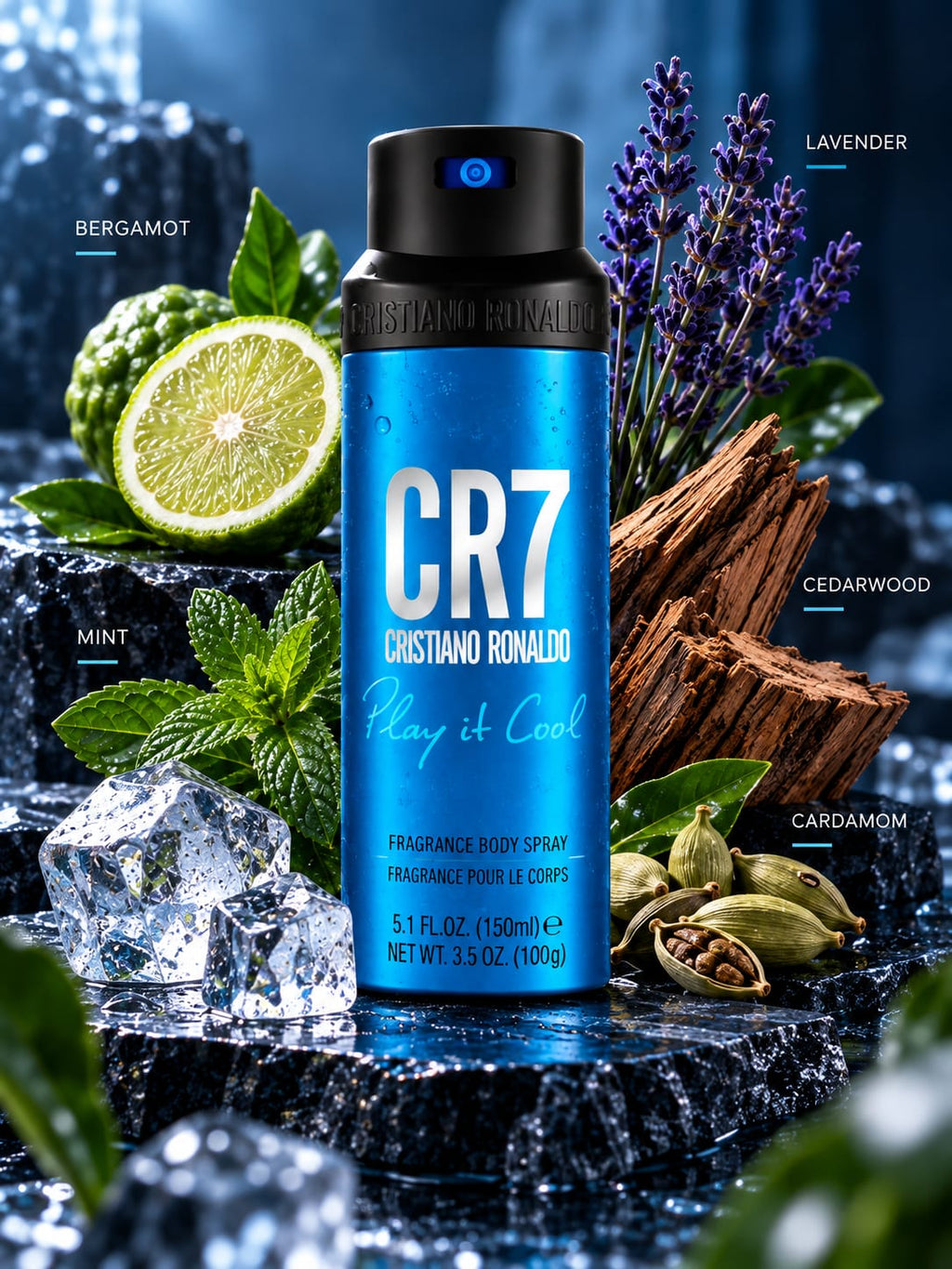 CR7 Cristiano Ronaldo Play It Cool Fragrance Body Spray 150ml