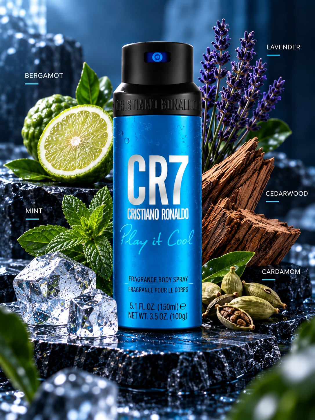 CR7 Cristiano Ronaldo Play It Cool Fragrance Body Spray 150ml