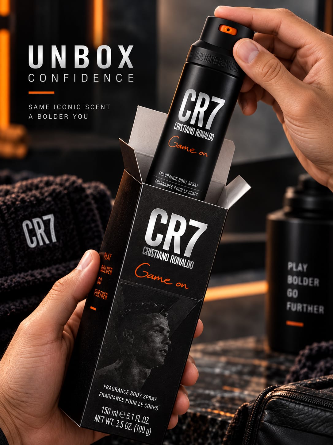 Cristiano Ronaldo CR7 Game On Fragrance Body Spray 150ml for Men