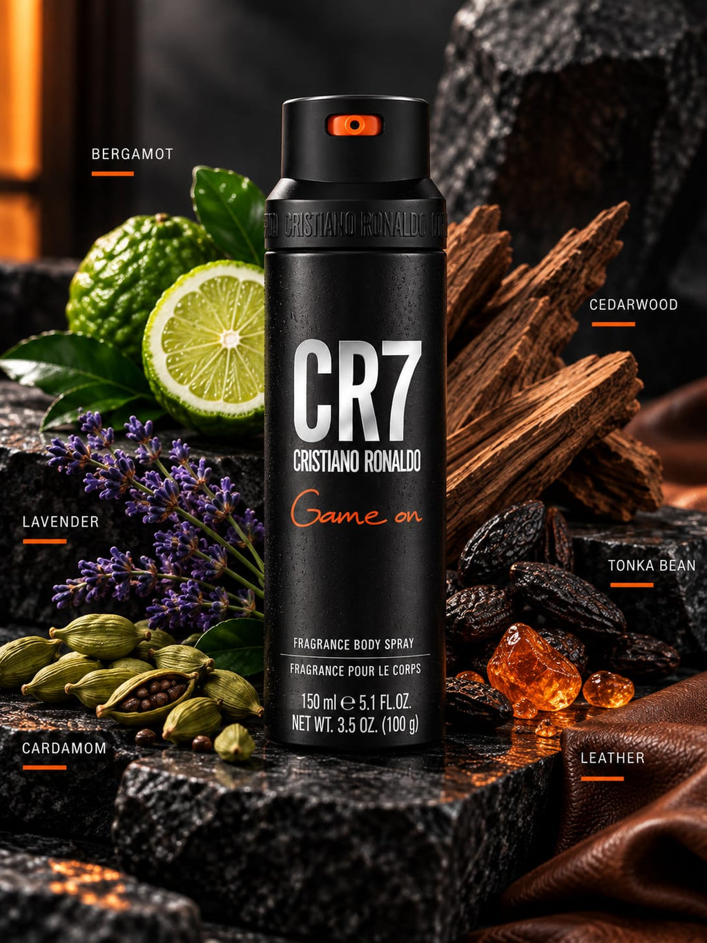 Cristiano Ronaldo CR7 Game On Fragrance Body Spray 150ml for Men