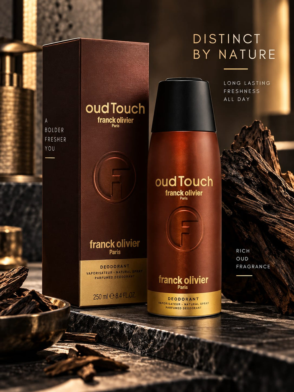 Franck Olivier Oud Touch Deodorant 250ml – Oud Fragrance