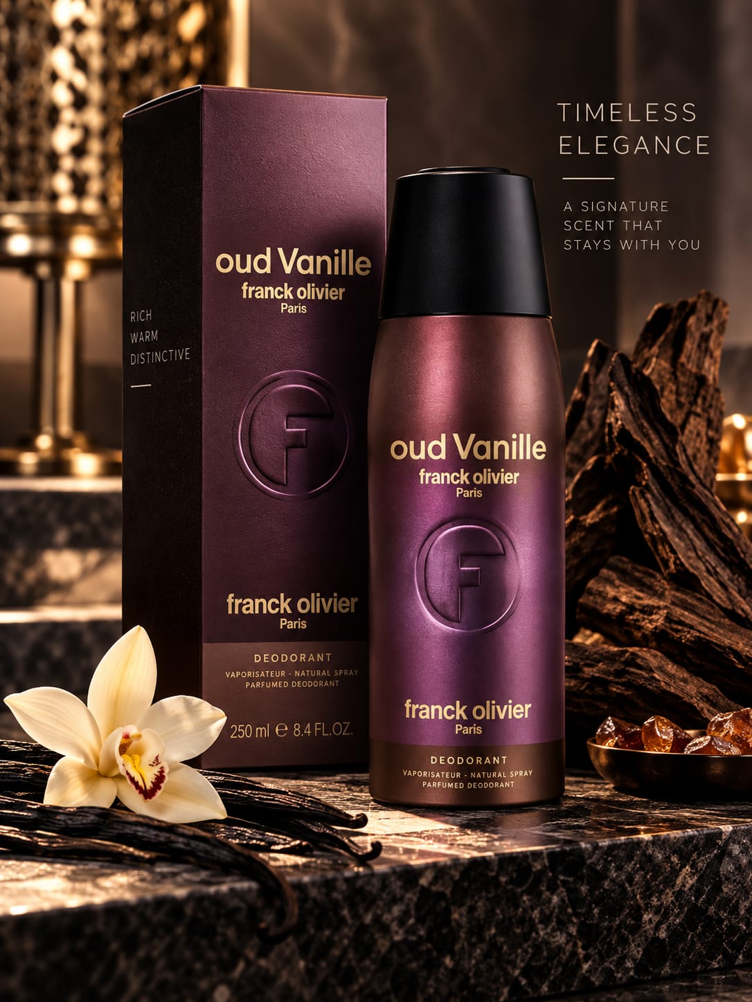 Franck Olivier Oud Vanille Deodorant Spray 250ml – Paris