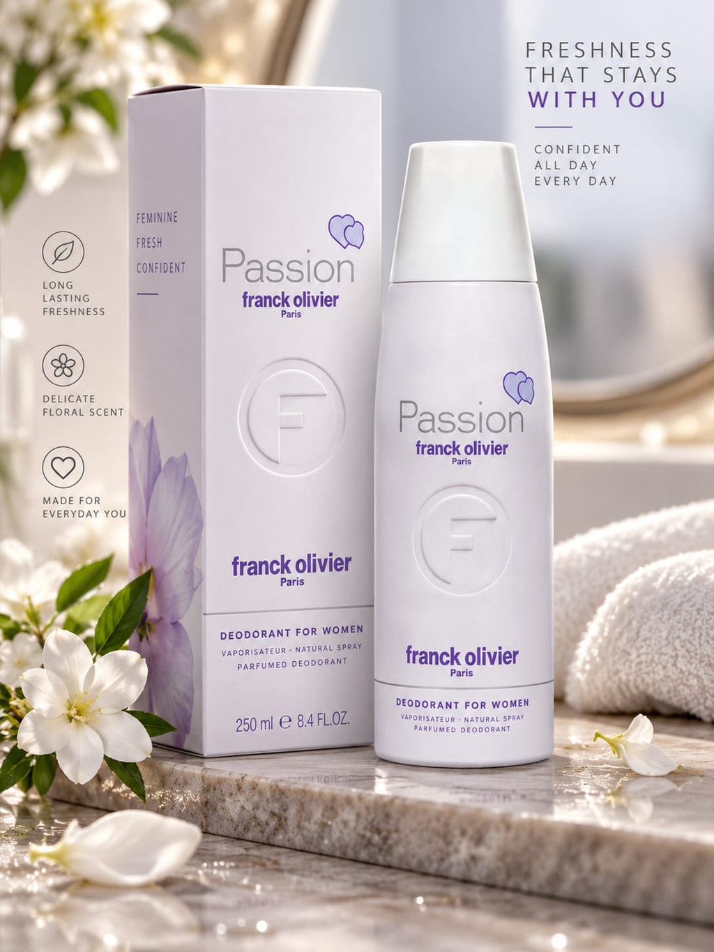 Franck Olivier Passion Deodorant for Women 250ml
