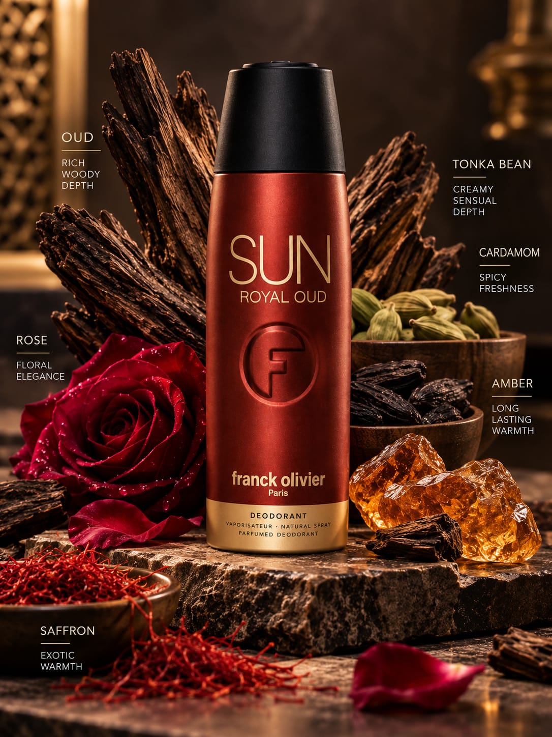 Franck Olivier Sun Royal Oud Deodorant Spray 250ml