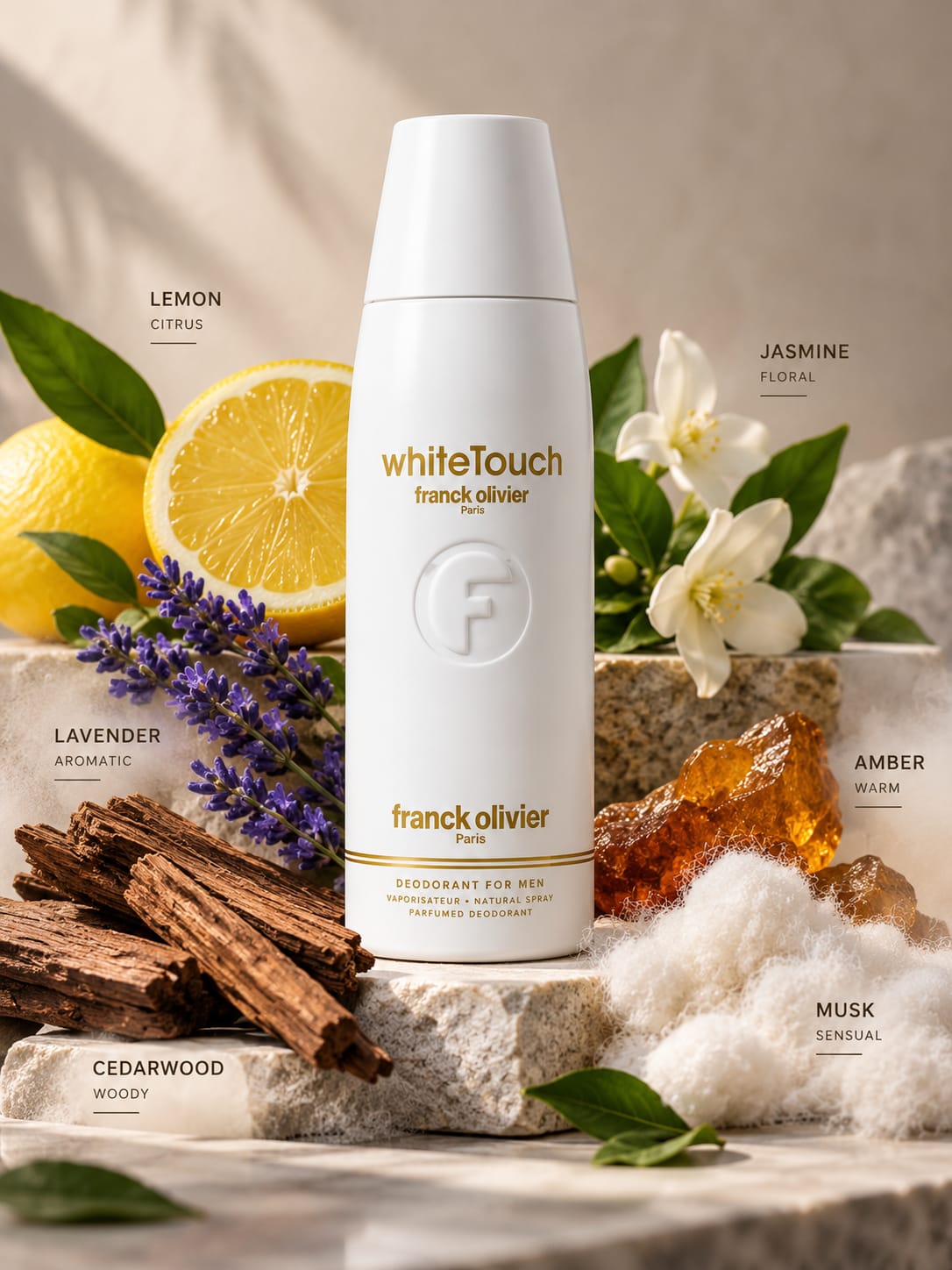 White Touch Franck Olivier Deodorant for Women 250ml