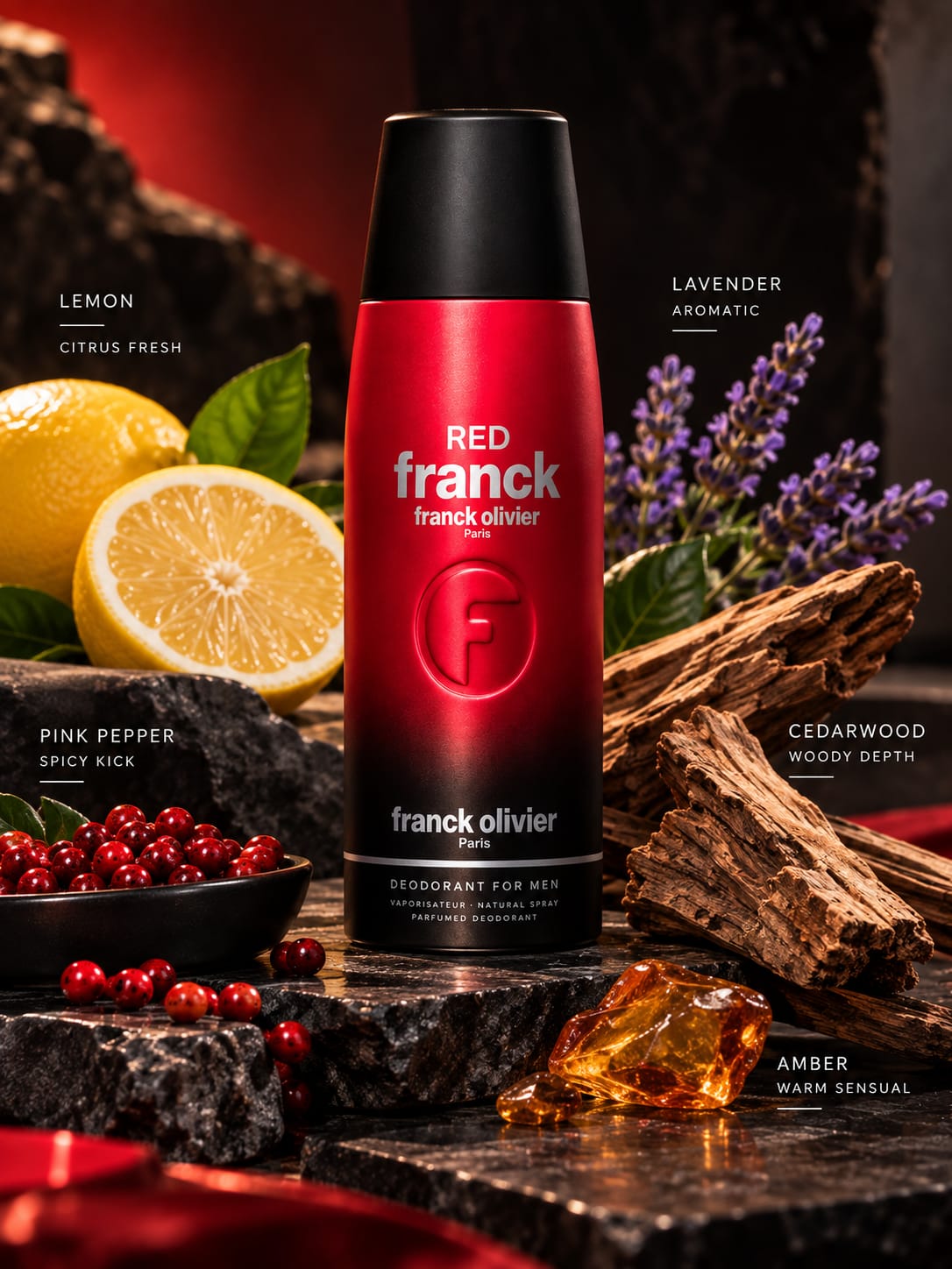 Franck Olivier Red Franck Deodorant for Men 250ml