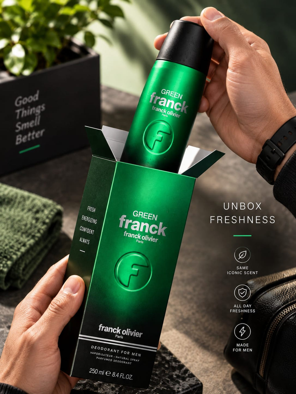 Franck Olivier Green Deodorant for Men 250ml