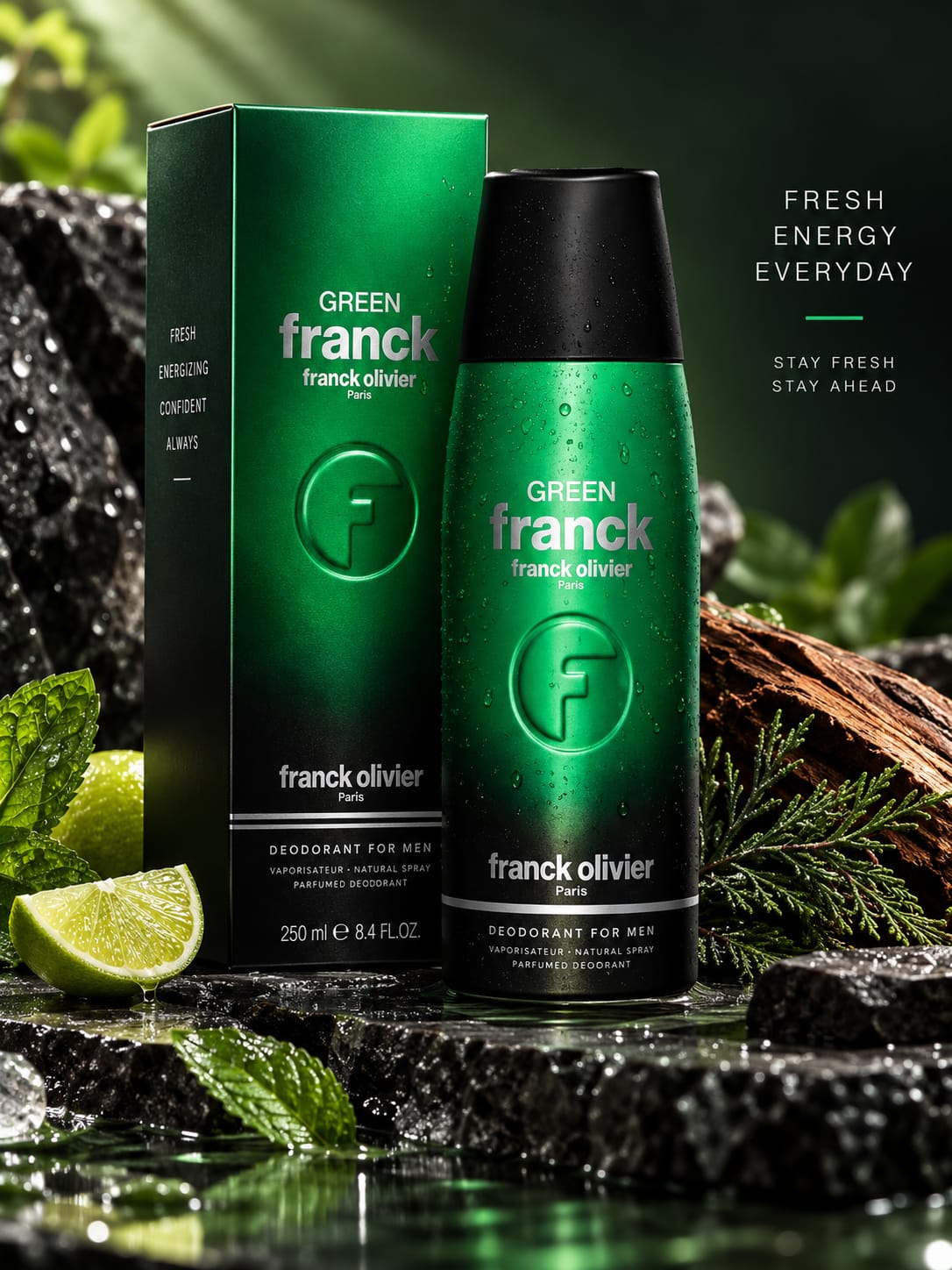 Franck Olivier Green Deodorant for Men 250ml