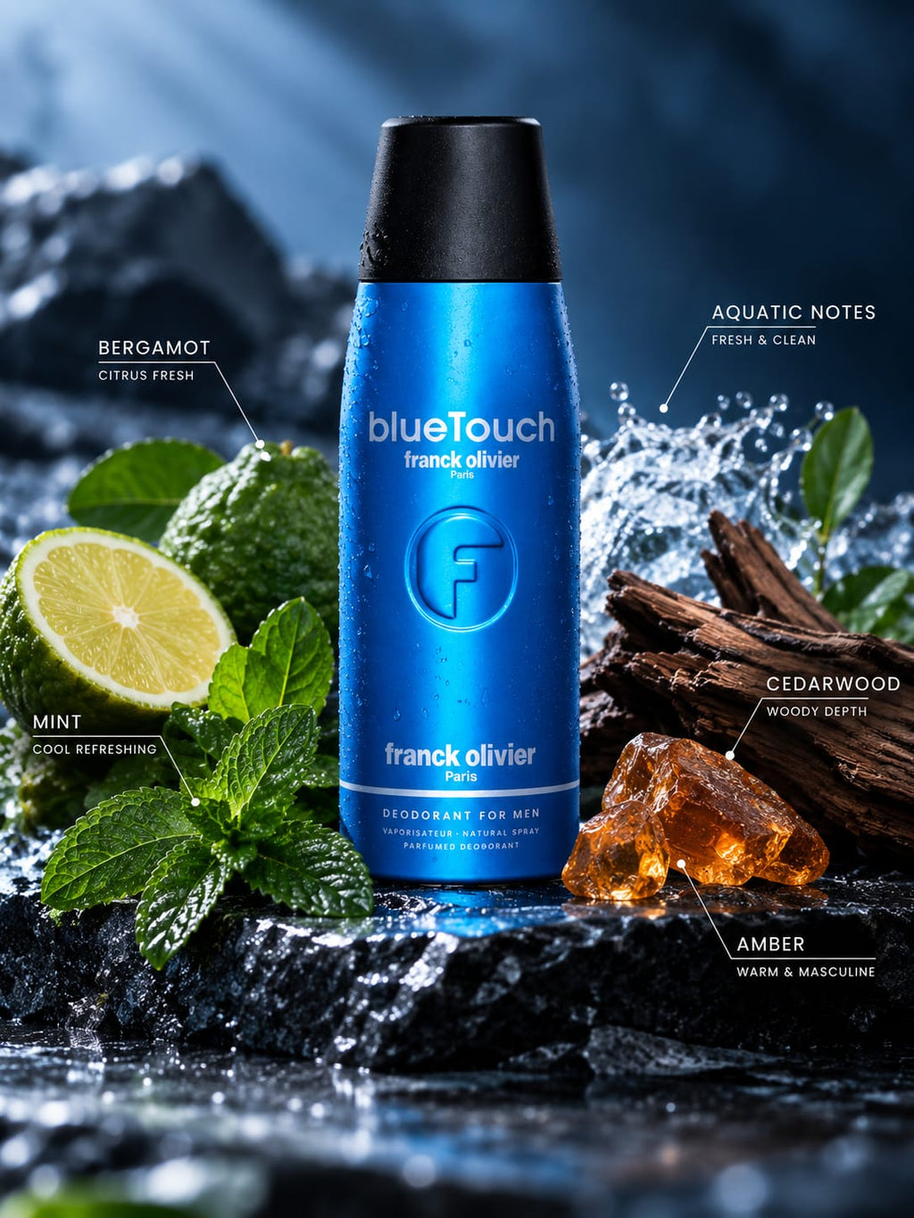 Franck Olivier Blue Touch Deodorant for Men 250ml