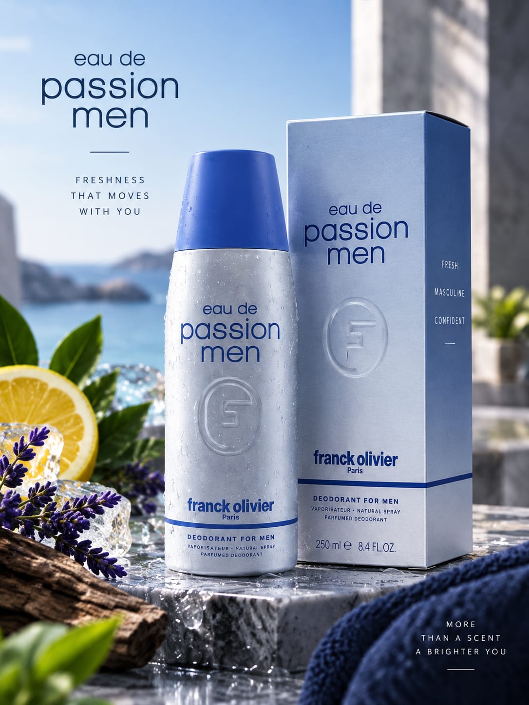 Franck Olivier Eau de Passion Men Deodorant Spray 250ml