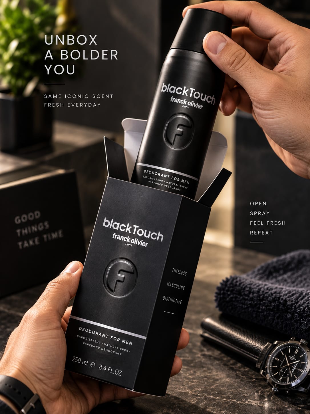 Franck Olivier BlackTouch for Men Deodorant Spray 250ml