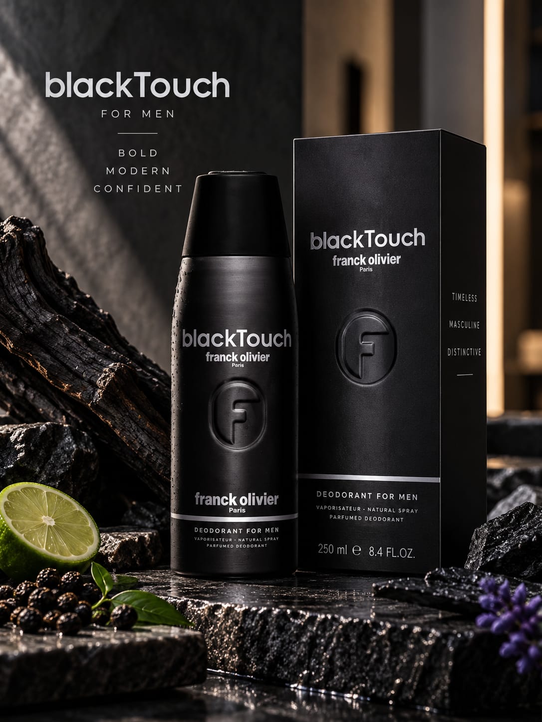 Franck Olivier BlackTouch for Men Deodorant Spray 250ml