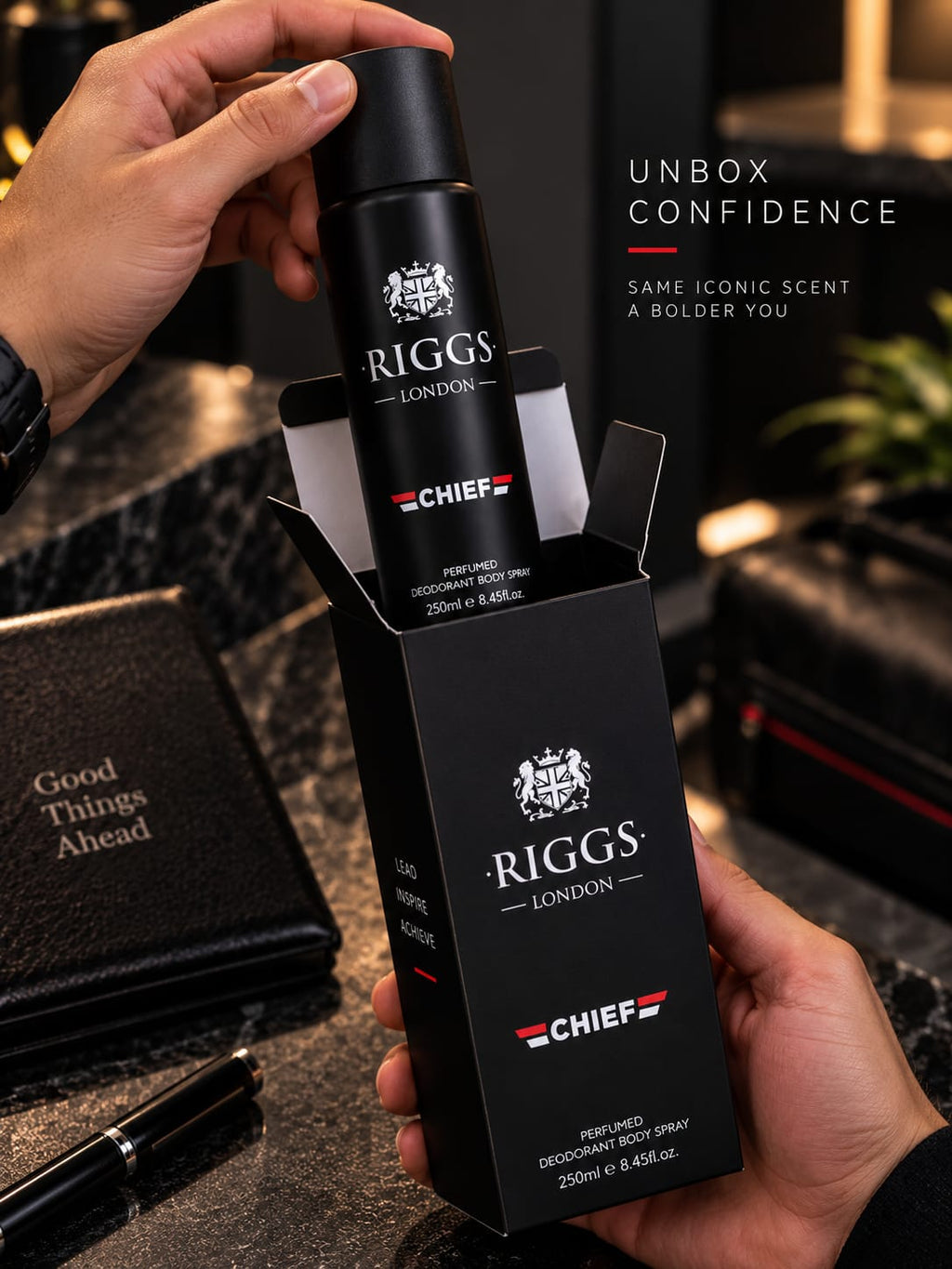 RIGGS London Chief Perfumed Deodorant Body Spray 250ml