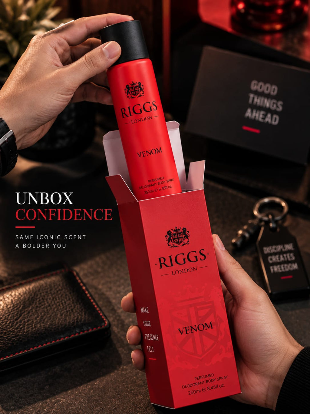 RIGGS London Venom Perfumed Deodorant Body Spray 250ml